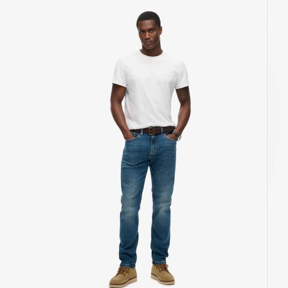 NWT SUPERDry | Vintage Straight Fit Jeans 34x32 | Lightly DIstressed Soft Denim